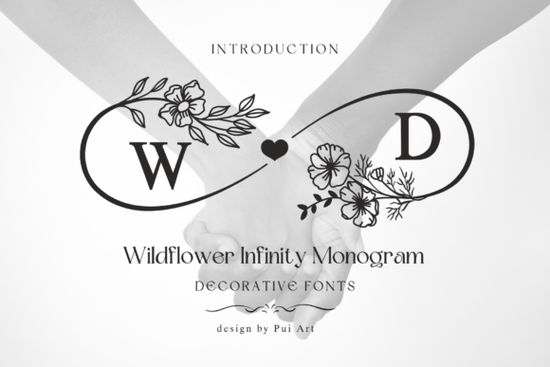 Wildflower Infinity Monogram Font